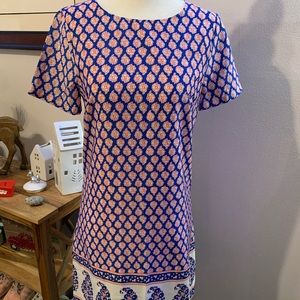 J.Crew printed short-sleeve gallery dress